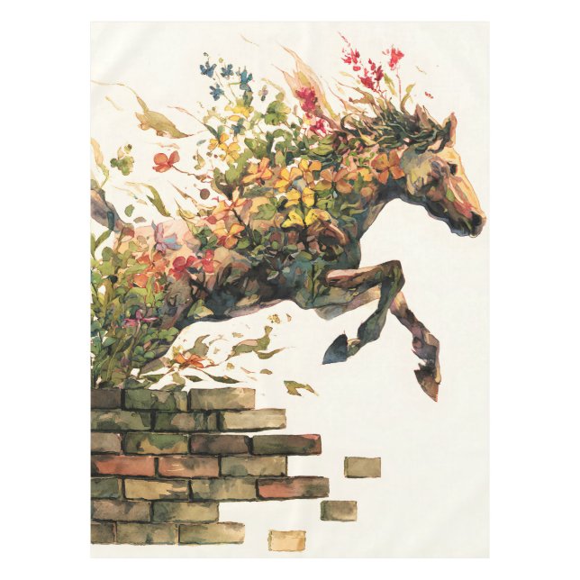 Nappe Nature Botanique Cheval Floral Jumping (Devant)