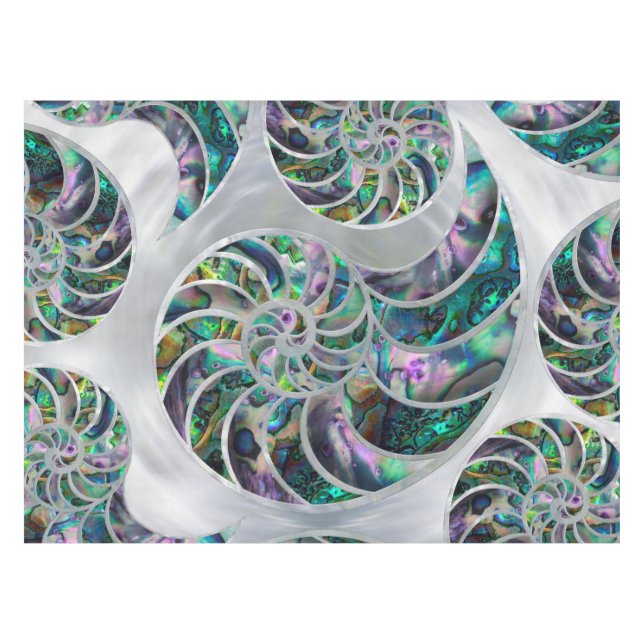 Nappe Nautilus Shell Abalone et Pearl (Devant (Horizontal))
