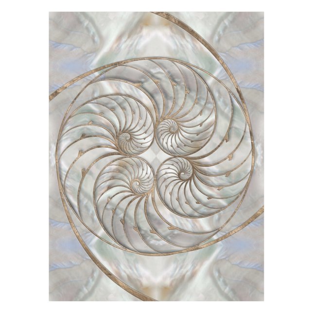 Nappe Nautilus Shell - Mère de Pearl et d'or (Devant)