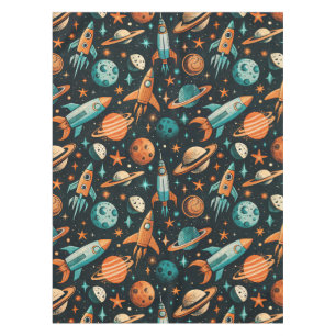 Nappe Navires-fusée vintages pour engins spatiaux Motif