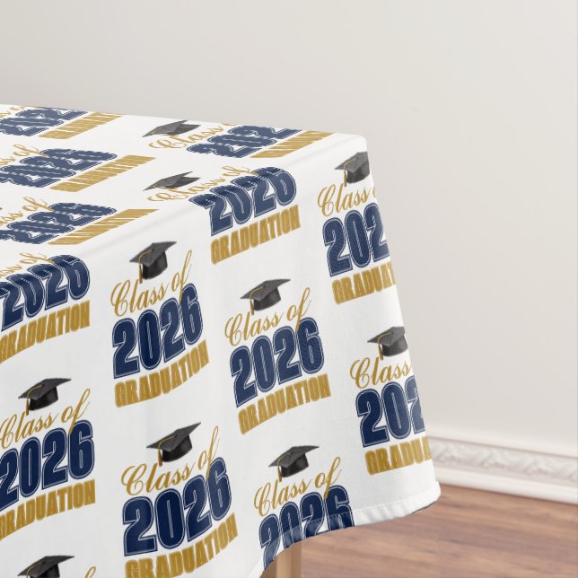Nappe Navy Blue Gold Class of 2026 Graduation Party (In Situ)