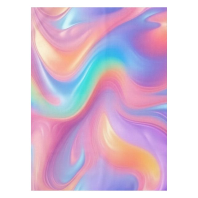 Nappe Neon tendance Pink Blue vert vert vagues abstraite (Devant)