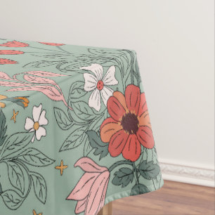 Nappe Noël botanique floral élégant Sage Green