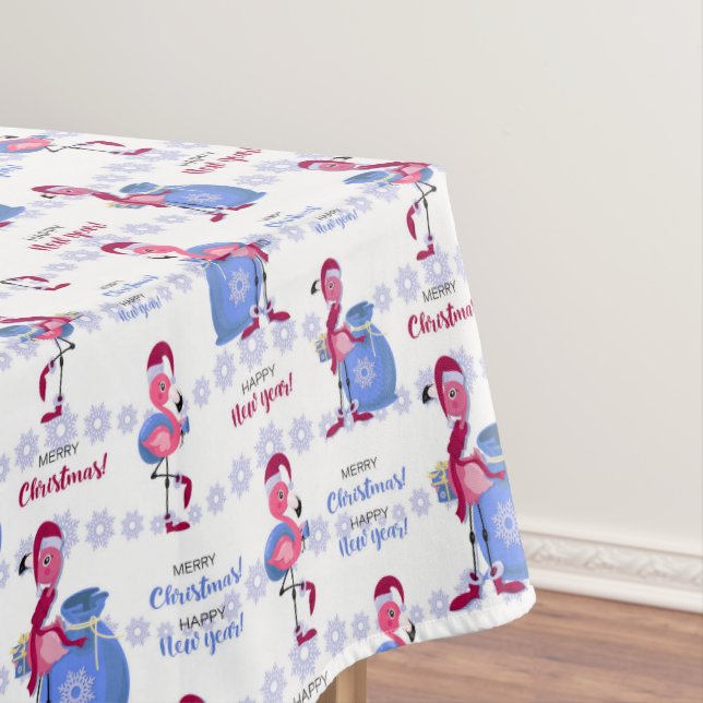 Nappe Noël flamant rose (In Situ)