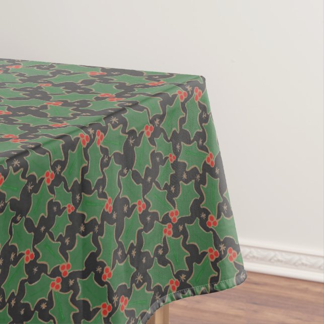 Nappe Noël Holly Green et Gold (In Situ)