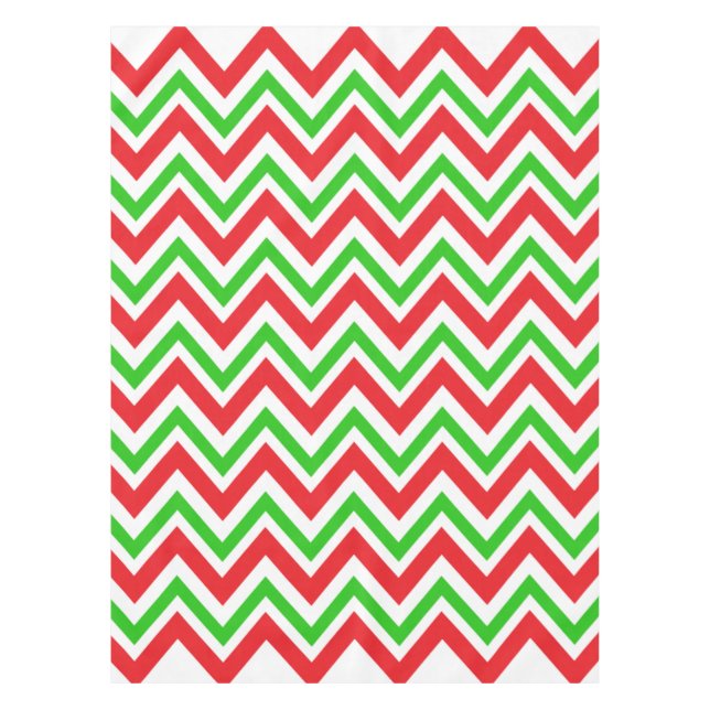 Nappe Noël Motif rouge et vert Chevron (Devant)