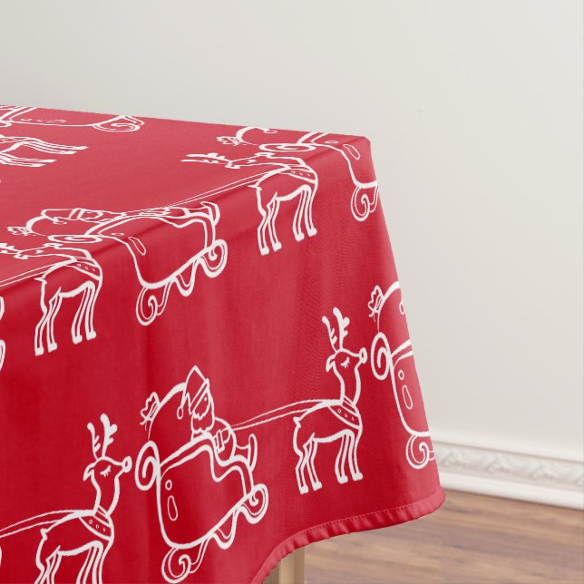Nappe Noël Père Noël Sleigh Reindeer Festif hiver (In Situ)