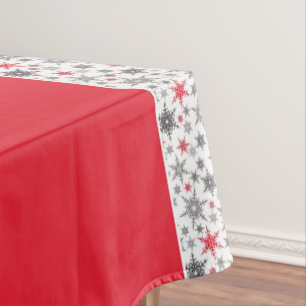 Nappe Noël, rouge, blanc, flocons de neige, hiver, Nouve