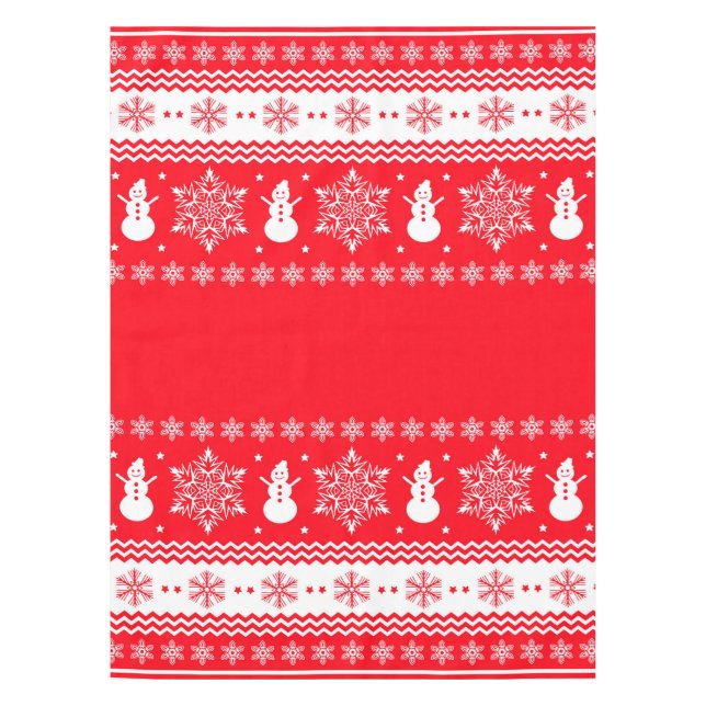 Nappe Noël rouge et blanc (Devant)