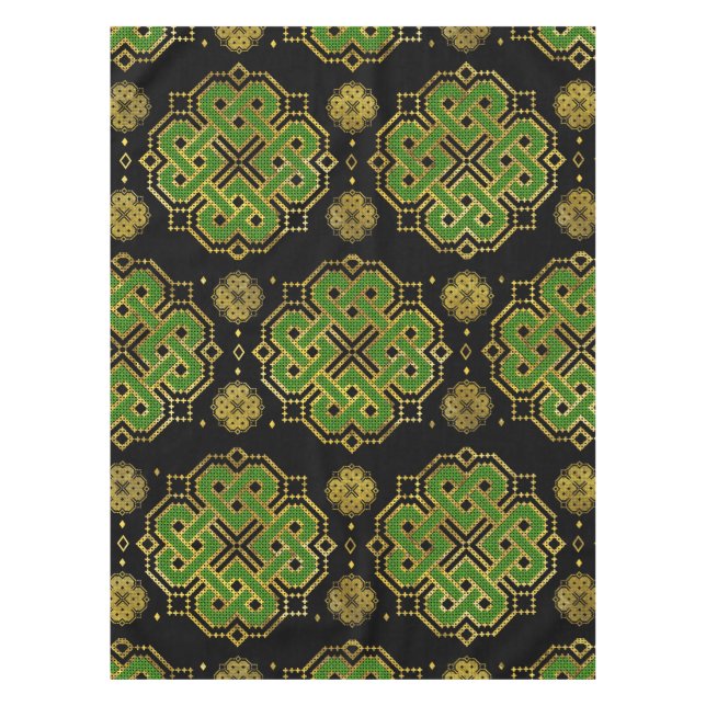 Nappe Noeud sans fin celtique - Shamrock à quatre feuill (Devant)