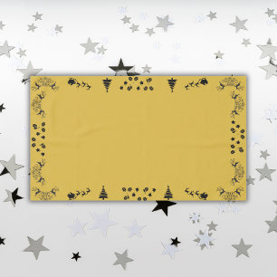 Nappe Noir sur or Joyeux Noël Grand