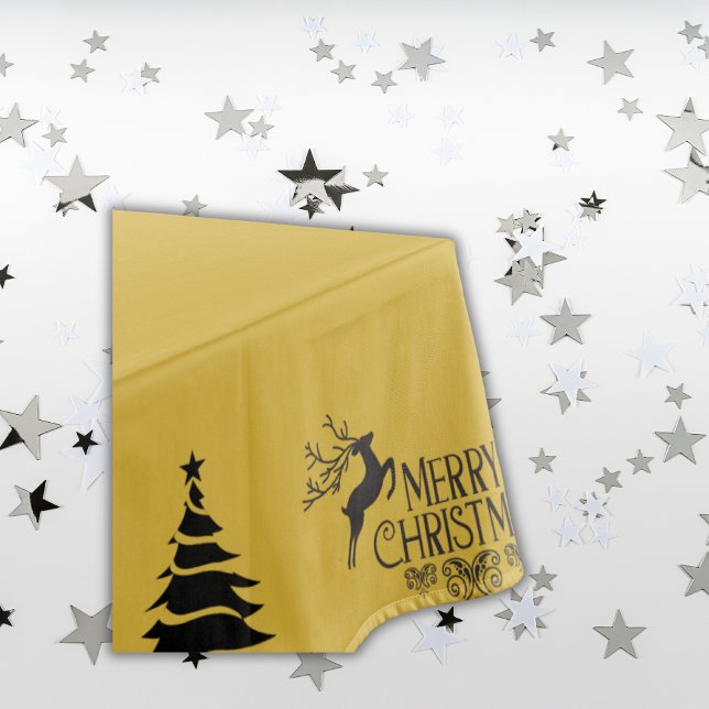 Nappe Noir sur or Joyeux Noël | Moyen (Créateur téléchargé)