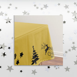 Nappe Noir sur or Joyeux Noël Petite