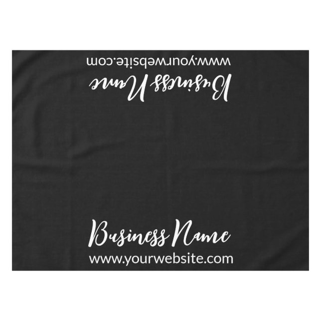 Nappe Nom commercial et site Web Texte noir et blanc (Devant (Horizontal))