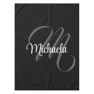 Nappe Nom initial de monogramme moderne minimaliste