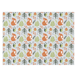 Nappe Nordic Woodland Fox hiver sapin de Noël