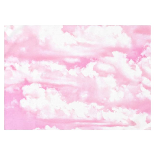 Nappe Nuages mous élégants décoratifs de rose de poudre (Devant (Horizontal))