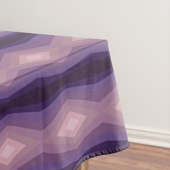 Nappe Nuances D'Art Abstrait Géométrique Violet (In Situ)