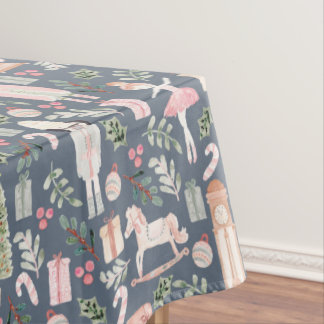 Nappe Nutcracker Holiday Aquarelle bleu