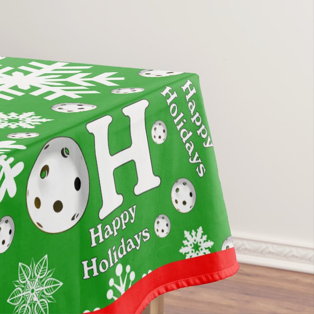 Nappe Oh Quel Amusement Noël Pickleball Green Ho Ho Ho (In Situ)
