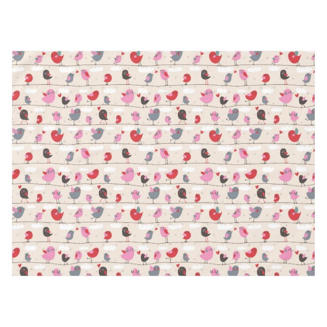 Nappe Oiseaux dans l'amour (Devant (Horizontal))
