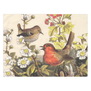 Nappe Oiseaux de printemps Robin Oiseaux rouges