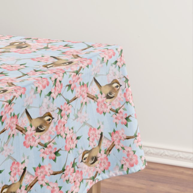 Nappe Oiseaux et fleurs. Motif de Spring (In Situ)