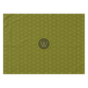 Nappe Olive with Gold Accent Houndstooth Tablecloth