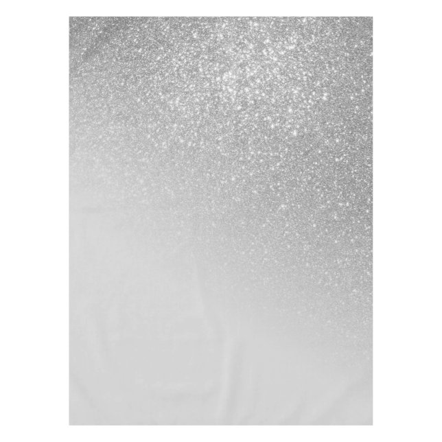 Nappe Ombre de dégradé de Parties scintillant en argent  (Devant)
