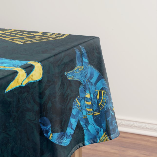Nappe Or égyptien et motif en verre bleu (In Situ)