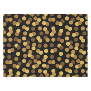 Nappe Or élégant et motif de pois noir