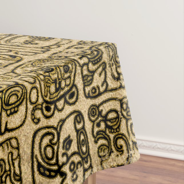 Nappe Or maya et aztèque de glyphs sur la texture (In Situ)