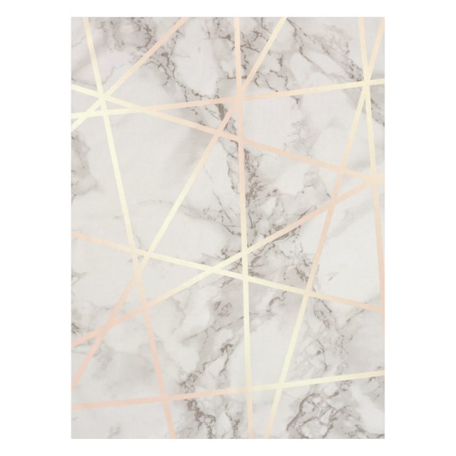 Nappe Or rose de joli poussin élégant et marbre blanc (Devant)