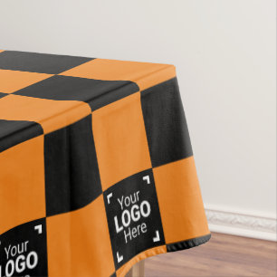 Nappe Orange À damiers Business Logo Activité / Fête