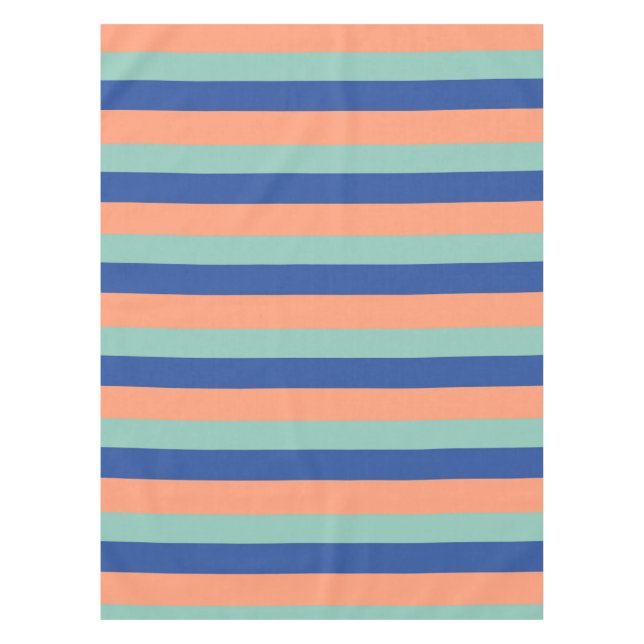 Nappe Orange & Blue Stripes  Tie (Devant)