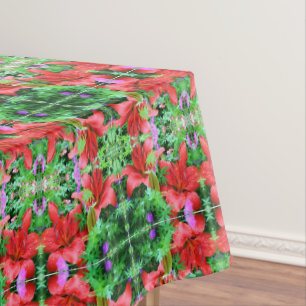Nappe Orange Daylilies Abstrait Flower Art Motif