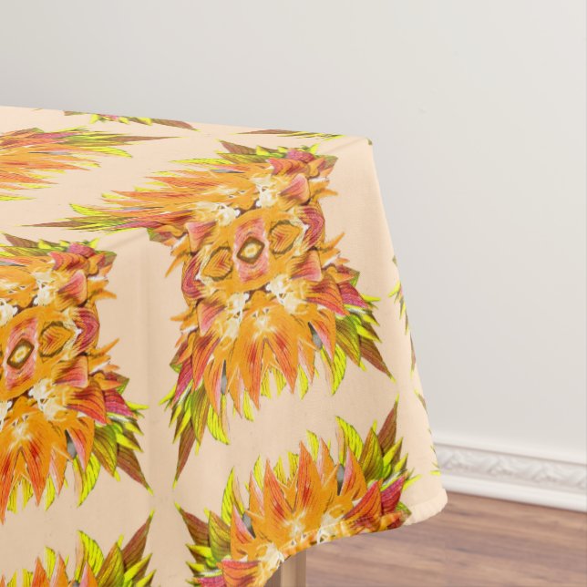 Nappe ORANGE PLANTE - Digital Fractal Art - (In Situ)