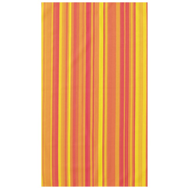 Nappe Orange rouge jaune rayures (Devant)