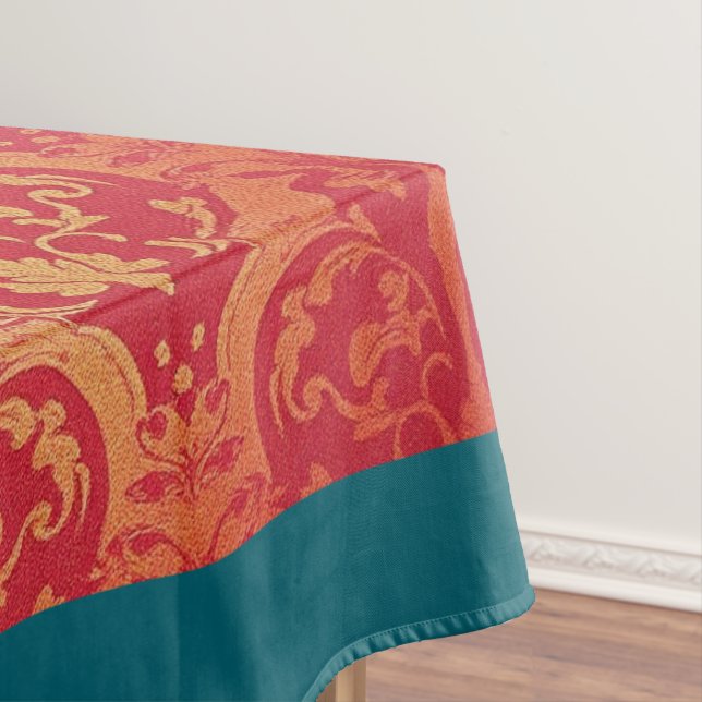 Nappe ORIENTAL Colorful Green Red - Tablecloth (In Situ)