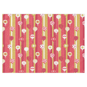 Nappe Ornements d'arbre de Noël jaune rouge