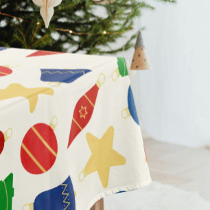 Nappe Ornements de sapin de Noël rétro