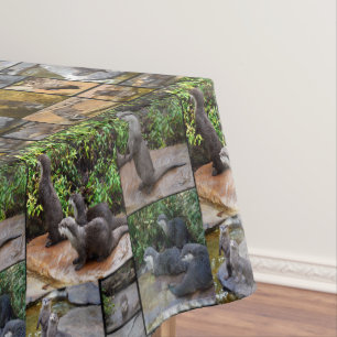 Nappe **"Otterly Adorable : Un collage photo de Otters