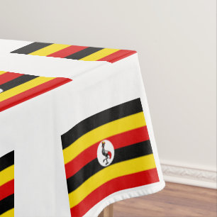 Nappe PAGE DU DRAPEAU OUGANDA Patriotique élégant Ougand