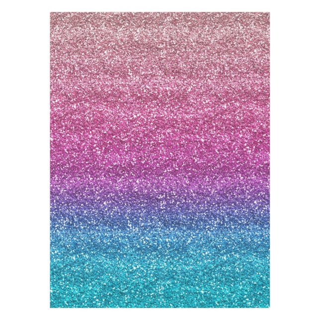 Nappe Pailleté rose et bleu dégradé scintillant (Devant)