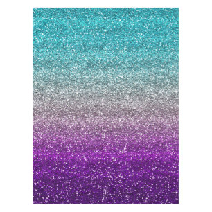 Nappe Paillettes dégradé bleu, gris et violet