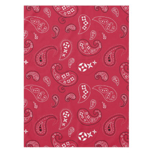 Nappe Paisley rouge et noir Bandana occidental Imprimer