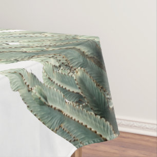 Nappe Pale Green Cactus Motif Plante