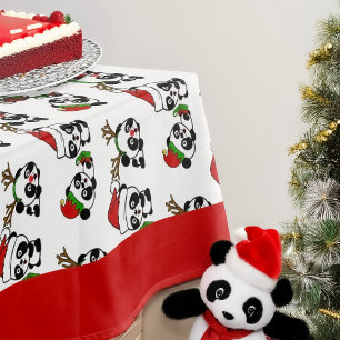 Nappe Pandas de Noël