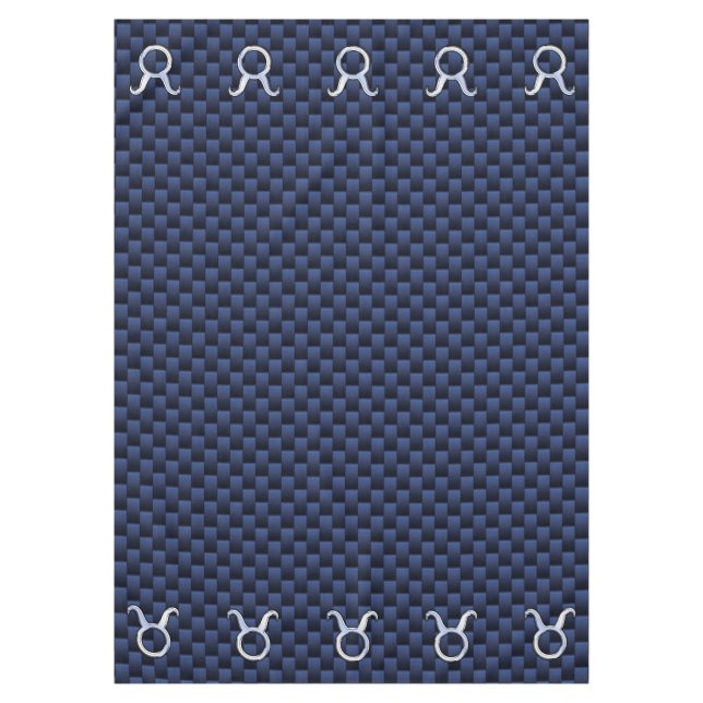Nappe Panneau Taurus Zodiac Navy Blue Carbon Fiber Style (Devant)