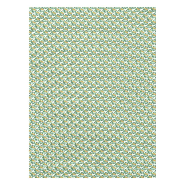 Nappe Papier peint floral Art Nouveau Green Buttcup (Devant)